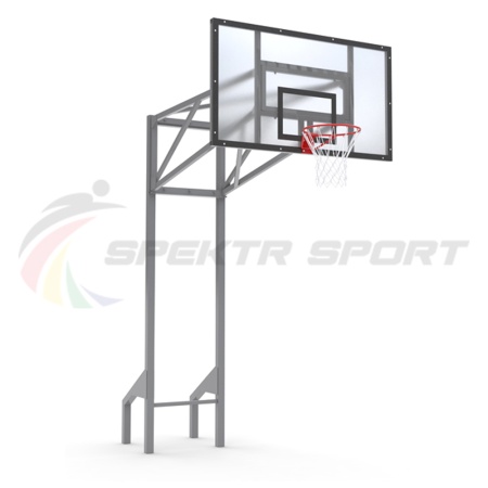 Купить Стойка баскетбольная уличная усиленная со щитом из оргстекла, кольцом и сеткой SP D 413 в Моздоке 