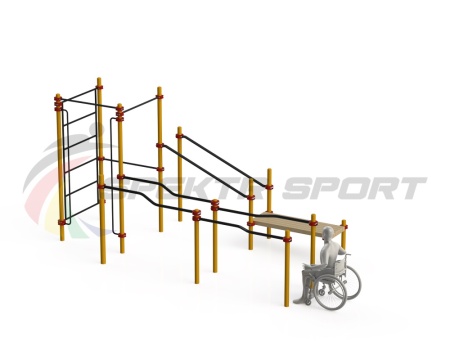 Купить Спортивный комплекс для инвалидов-колясочников WRK-D16_76mm в Моздоке 
